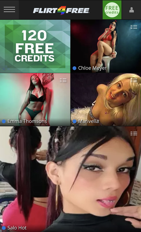 Flirt for Free with live Cam Transgenders